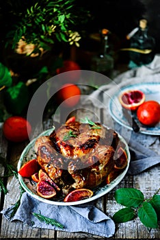 Blood Orange Roast Chicken.style rustic