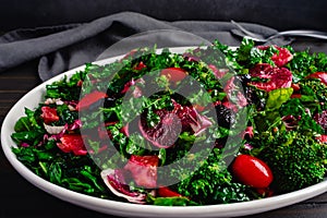 Blood Orange and Tuscan Kale Salad Arranged on a Large Platter