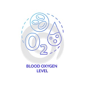 Blood oxygen level concept icon