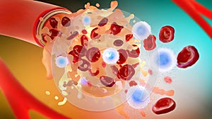 Blood plasma and the components of blood that flow from an artery