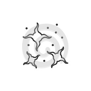 Blood platelet line outline icon