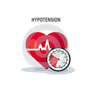 Blood pressure concept in flat style, vector