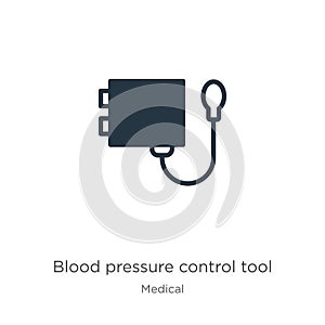 Blood pressure control tool icon vector. Trendy flat blood pressure control tool icon from medical collection isolated on white