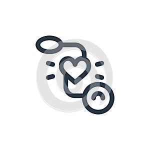 blood pressure gauge icon vector from quit smoking concept. Thin line illustration of blood pressure gauge editable stroke. blood