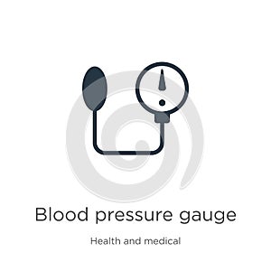 Blood pressure gauge icon vector. Trendy flat blood pressure gauge icon from health and medical collection isolated on white