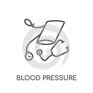 Blood Pressure Gauge linear icon. Modern outline Blood Pressure