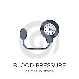 Blood pressure icon. Trendy flat vector Blood pressure icon on w