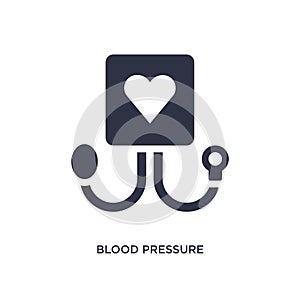 blood pressure icon on white background. Simple element illustration from medical concept