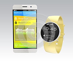 Blood pressure information synchronize from smart watch photo