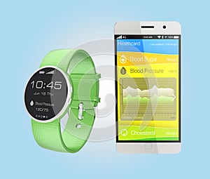 Blood pressure information synchronize from smart watch