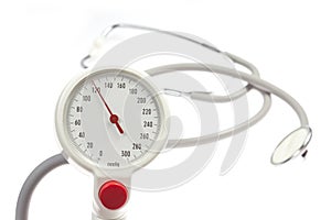 Blood pressure manometer and stethoscope