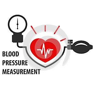 Blood pressure measurement icon photo