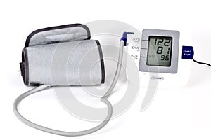 Blood pressure measuring device.