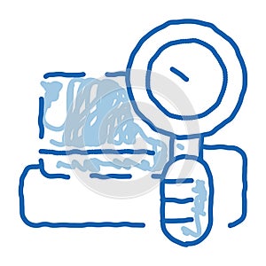 blood pressure measuring doodle icon hand drawn illustration