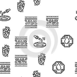 Blood Pressure Measuring Gadget Vector Seamless Pattern