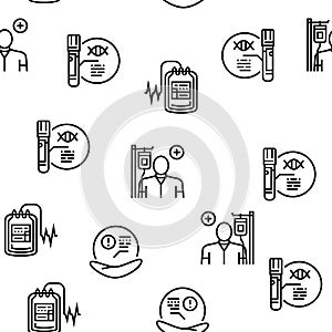 Blood Pressure Measuring Gadget Vector Seamless Pattern