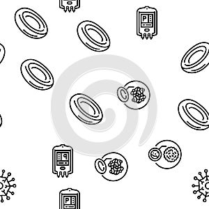 Blood Pressure Measuring Gadget Vector Seamless Pattern