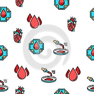 Blood Pressure Measuring Gadget Vector Seamless Pattern