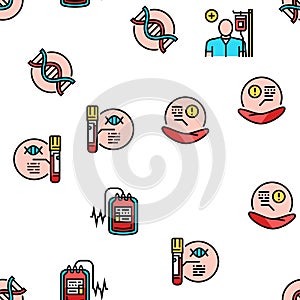 Blood Pressure Measuring Gadget Vector Seamless Pattern