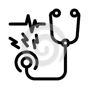 Blood pressure measuring icon vector outline illustration