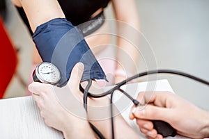 Blood pressure measuring process