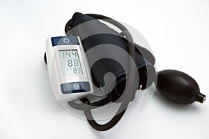 Blood pressure meter medical on white background.