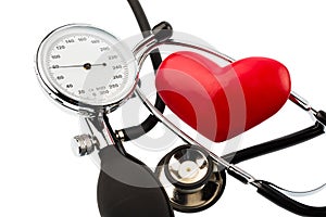 Blood pressure monitor and heart