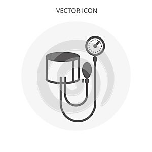 Blood pressure monitor Icon vector flat design