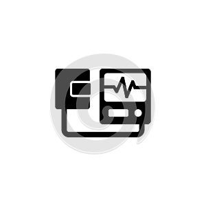 Blood pressure monitor icon vector isolated on white