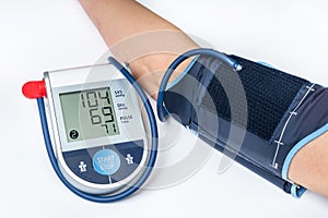 Blood pressure monitor with low pressure level - hypotension con photo