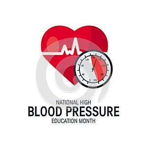 Blood pressure month concept in flat style