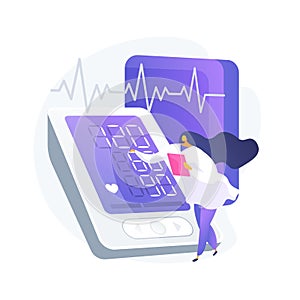 Blood pressure screening abstract concept vector illustration