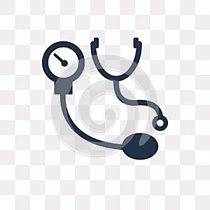 Blood pressure vector icon isolated on transparent background, B