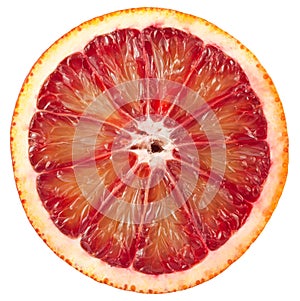 Blood red orange slice