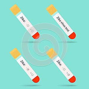 Blood sample for Zika virus test icon isolated on background. concept. Trendy Simple vector symbol