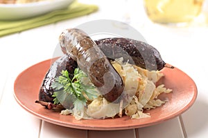 Blood sausage and white pudding