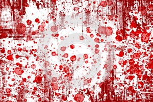 Blood splatter wall.