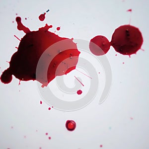 Blood stain on white background