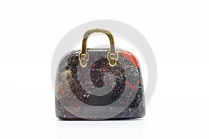 Blood stone Chalcedony, Heliotrope opaque silicate mineral, Crystal carving Bag