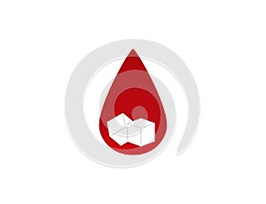 Blood, sugar, drop icon. Vector illustration.