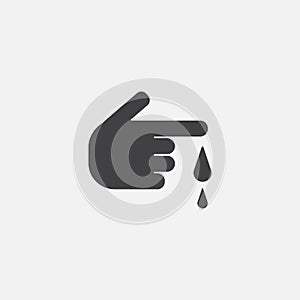 Blood Test glyph icon. Monochrome style design simple element. Black color blood test icon for web and mobile. Healthcare