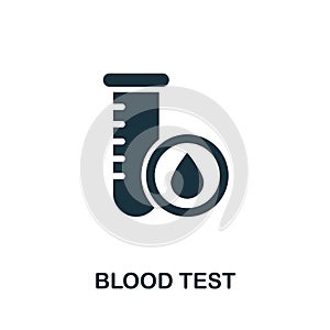 Blood Test icon. Simple illustration from medical equipment collection. Creative Blood Test icon for web design, templates,