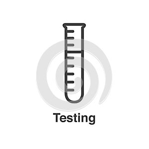 Blood testing and work icon showing one aspect of blood draw process