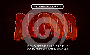 Blood text effect Premium Vector
