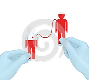 Blood transfusion or blood donation medical concept (World blood donor) photo