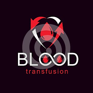 Sangre transfusiones ilustraciones creado sangre rechazar dardos a infinidad. médico rehabilitación abstracto 