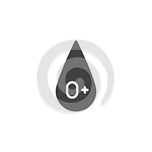 Blood type 0 plus vector icon