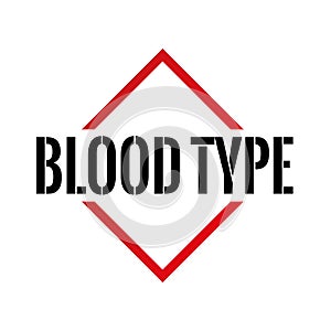 BLOOD TYPE Triangle or pyramid line art vector icon