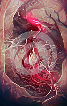 Blood vessels - abstract digital art