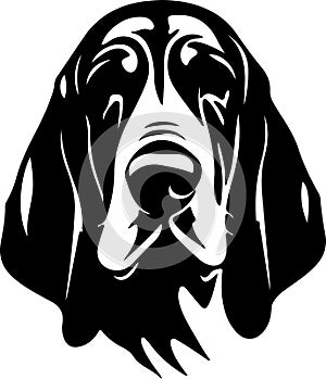 bloodhound Black Silhouette Generative Ai